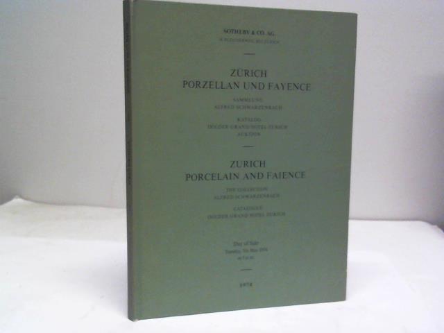 Sotheby & Co. AG - Katalog der bedeutenden Sammlung Zrcher Porzellan aus dem Besitz von Herrn Alfred Schwarzenbach. Figuren-Gruppen