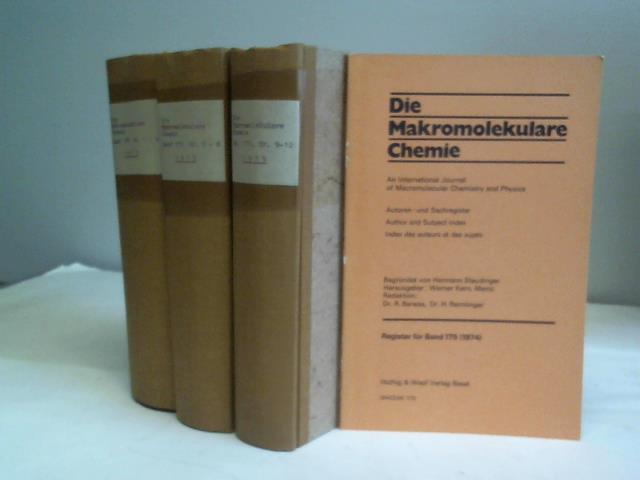 Kern, Werner (Hrsg.) - Die Makromolekulare Chemie, Band 176, Nr. 1-12 in 3 Bnden mit Register