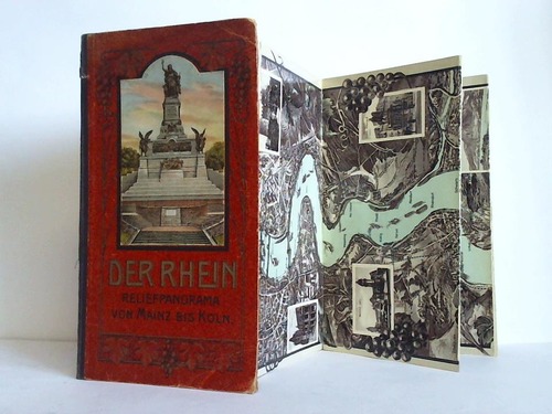 (Rhein Leporello-Album) - Der Rhein - Reliefpanorama von Mainz bis Kln