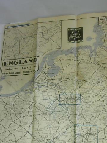 Eisenbahnen mit Schnellzgen - England. Eisenbahnkarte