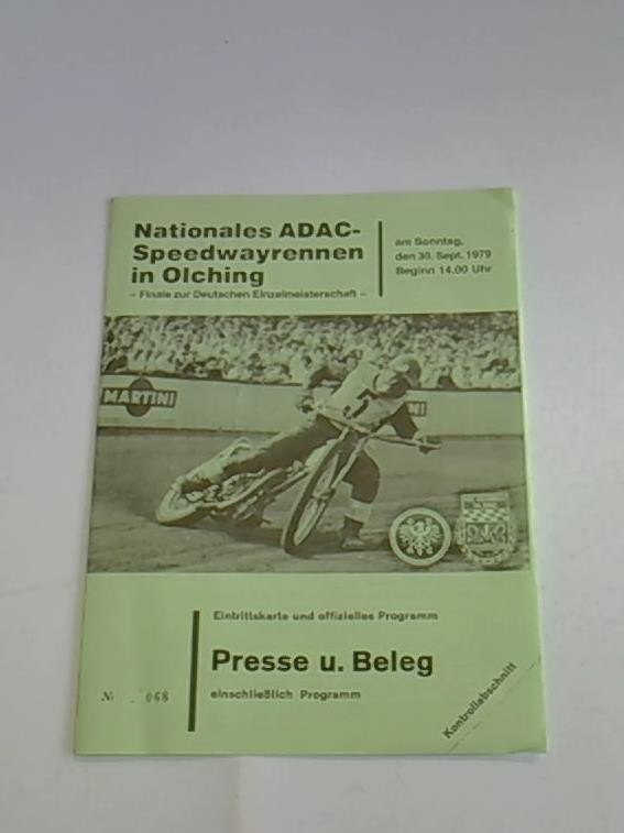Nationales ADAC-Speedwayrennen in Olching, Finale zur Deutschen Einzelmeisterschaft