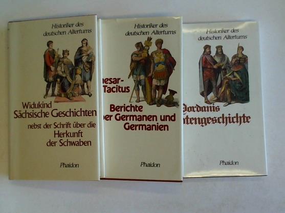 Historiker des deutschen Altertums - Heine, Alexander (Hrsg.) - Widukind Schsische Geschichte nebst der Schrift ber die Herkunft der Schwaben/ Caesar - Tacitus Berichte ber Germanen und Germanien/ Jordanis Gotengeschichte nebst Auszgen aus seiner Rmischen Geschichte. 3 Bnde