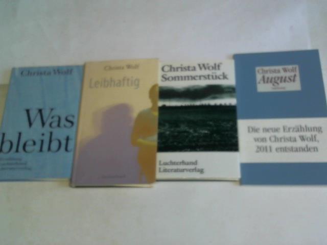 Wolf, Christa - Leibhaftig/Was bleibt. Erzhlung/Sommerstck/August. 4 Bnde