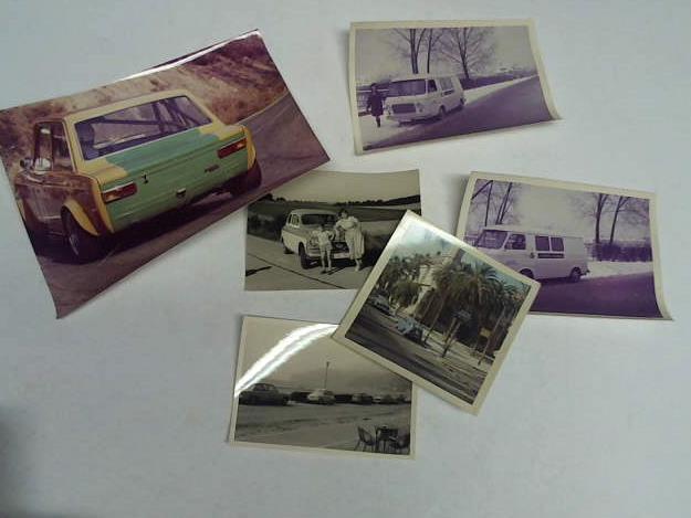 (Fiat-Automobil) - Sammlung von 6 original Fotografien, davon 4 farbig