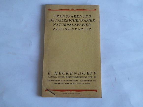 Heckendorff, E., Berlin) - Angebotskatalog