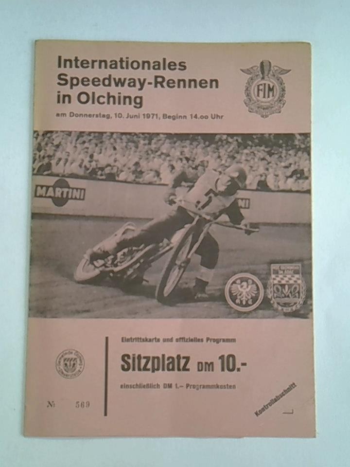 Internationales Speedway-Rennen in Olching 10.Juni 1971