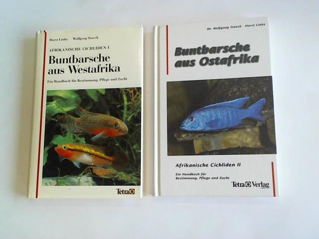 Linke, Horst/ Staeck, Wolfgang - Afrikanische Cichliden I: Buntbarsche aus Westafrika. Ein Handbuch fr Bestimmung, Pflege und Zucht/ Afrikanische Cichliden II: Buntbarsche aus Ostafrika. 2 Bnde