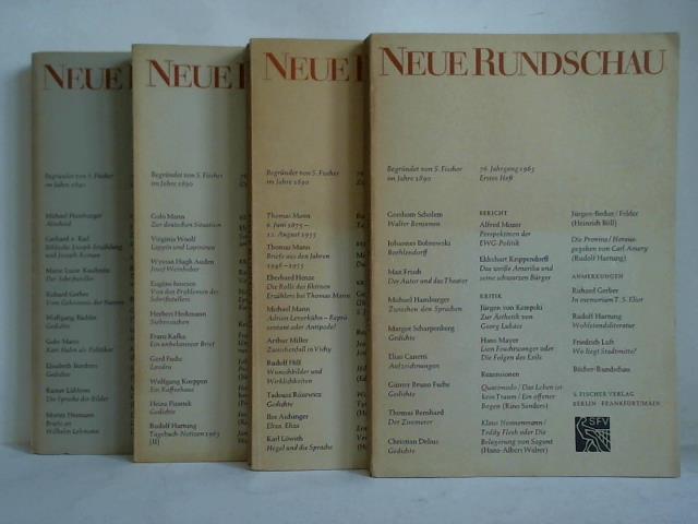 Neue Rundschau - 76. Jahrgang 1965, Erstes bis Viertes Heft. Zusammen 4 Hefte
