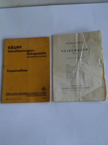 Fried. Krupp Aktiengesellschaft - Abteilung Kraftwagenfabrik (Hrsg.) - Krupp Schnellastwagen-Fahrgestelle LD6, 5N 42 u. L6, 5N 62. Ersatzteilliste