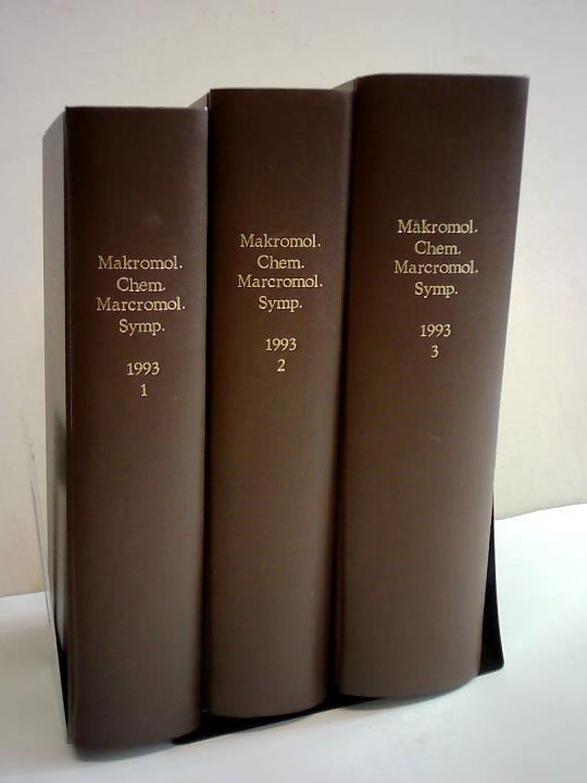 Hcker, Hartwig (Editor-in-chief)/ Bareiss, R. E./ Guth, W./ Jung, B./ Meisel, I. (Editors) - Die Makromolekulare Chemie. Macromolecular Symposia. Band 1, Nr. 65, January 1993/ Band 2, Nr. 68, April 1993/ Band 3, Nr. 72, June 1993. 3 Bnde