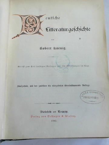 Koenig, Robert - Deutsche Litteraturgeschichte