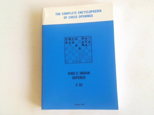 House Moravian Chess - The complete encyclopaedia of chess openings. King's indian defence E 92