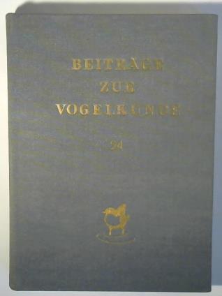 Dathe / Creutz (Hrsg.) - Beitrge zur Vogelkunde, 24. Band, 1978