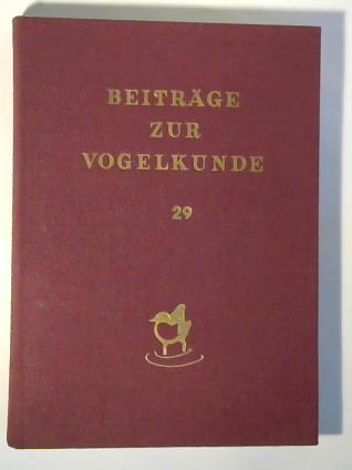 Dathe / Creutz / Grummt (Hrsg.) - Beitrge zur Vogelkunde, 29. Band, 1983