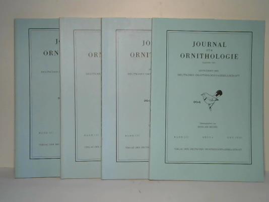 Bezzel, Einhard (Hrsg.) - Journal fr Ornithologie. Zeitschrift der Deutschen Ornithologen-Gesellschaft. Band 131, Heft 1-4, Jahrgang 1990. 4 Hefte