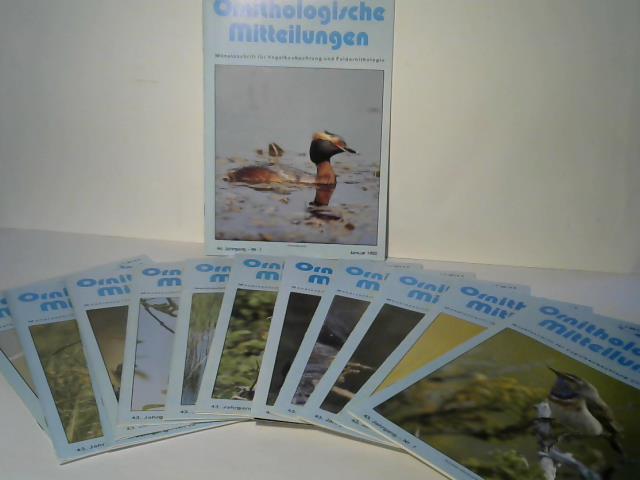 Bruns, Prof. Dr. Herbert (Hrsg.) - Ornithologische Mitteilungen. Monatsschrift fr Vogelbeobachtung und Feldornitholgogie und Avifaunistik. 43. Jahrgang - Nr. 1-12