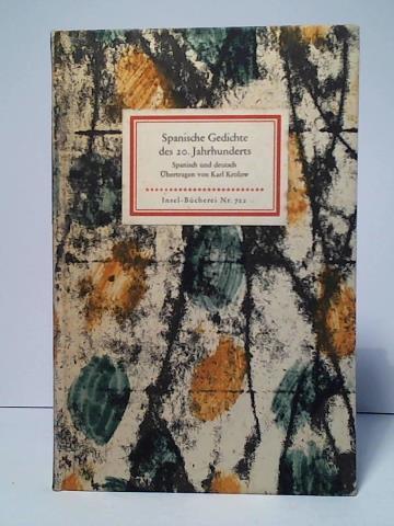 Inselbndchen-Fehldruck - Einbandtitel: Spanische Gedichte des 20. Jahrhunderts. Spanisch und deutsch. bertragen von Karl Krolow (Insel-Bcherei, Nr. 722)/ Innentitel: Sonette aus dem Portugiesischen. bertragen durch Rainer Maria Rilke (Insel-Bcherei, Nr. 252)