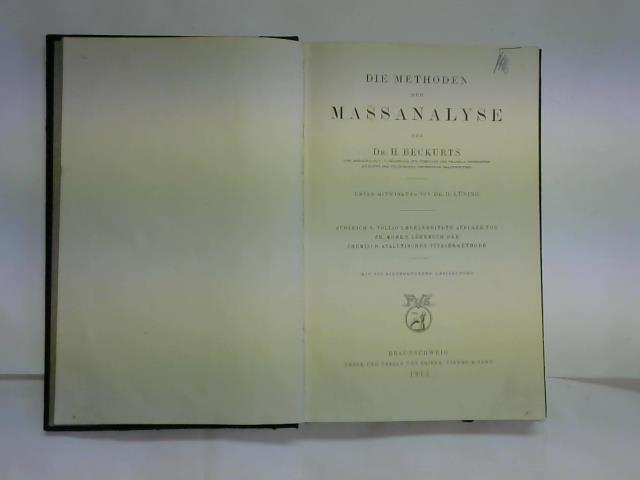 Beckurts, H. - Die Methoden der Massanalyse