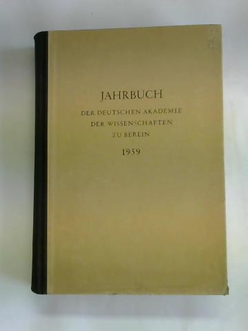 Riencker, Gnther (Hrsg.) - Jahrbuch der Deutschen Akademie der Wissenschaften zu Berlin 1959