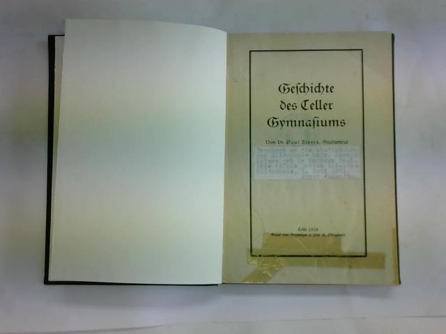 Alpers, Paul - Geschichte des Celler Gymnasiums