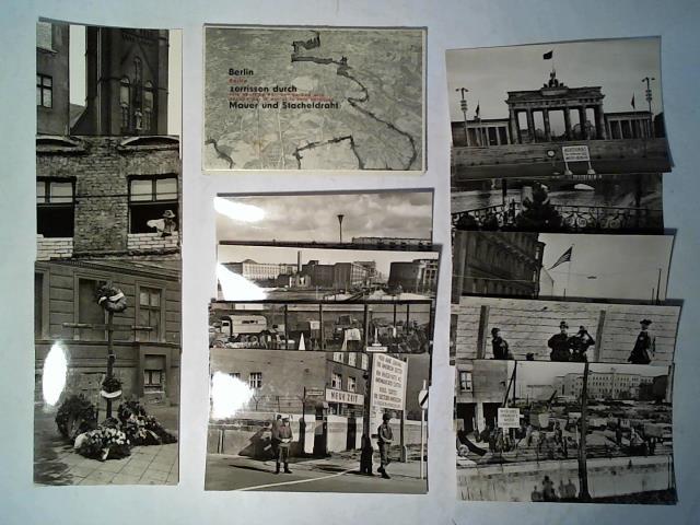 Kunst und Bild, Berlin (Hrsg.) - Berlin zerissen durch Mauer und Stacheldraht = Berlin torn apart by wall and barbed wire = dchir par le mur et la haie barbele. 12 Ansichtskarten = 12 postcards = 12 des cartes postales