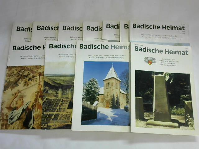 Landesverein Badische Heimat (Hrsg.) - Badische Heimat. Zeitschrift fr Landes- und Volkskunde Natur-. Umwelt- und Denkmalschutz. 10 Hefte aus 1990 - 1999
