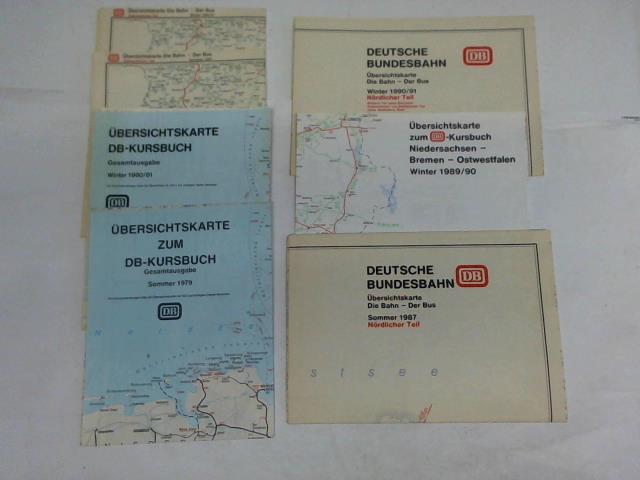 Deutsche Bundesbahn - 7 Kursbuch-bersichtskarten