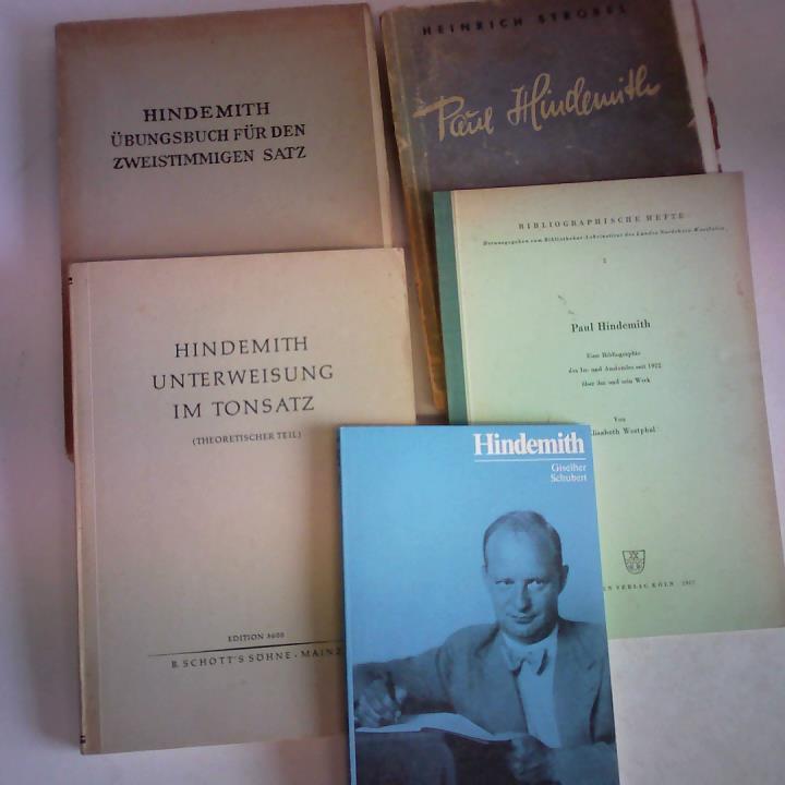 Hindemith, Paul - Sammlung von 5 Bnden ber den Komponisten Paul Hindemith