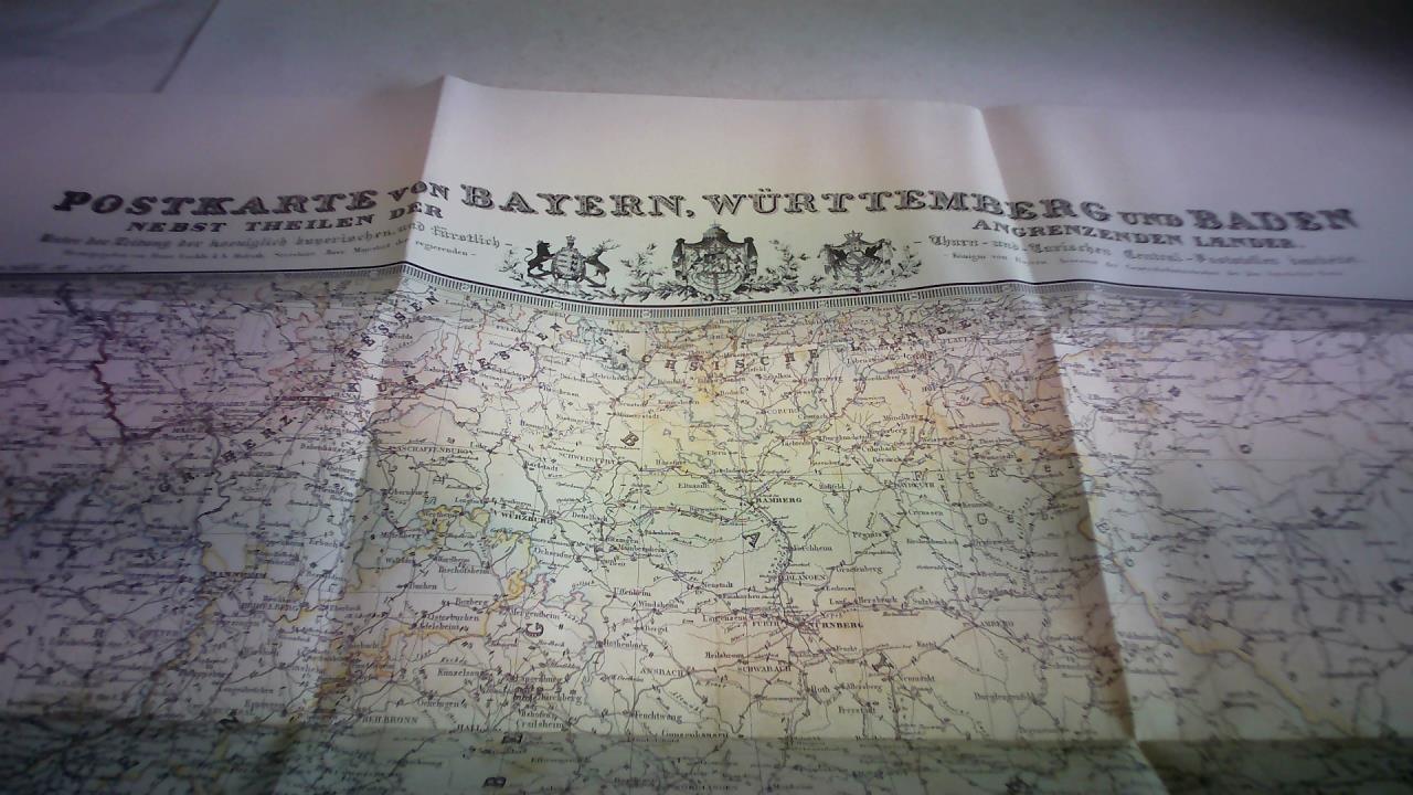 Stiftung zur Frderung der Philatelie und Postgeschichte e.V. - Postkarte von Bayern. Wrttemberg und Baden nebst Theilen der angrenzenden Laender