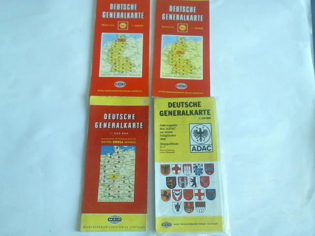 Shell - Deutsche Generalkarte Blatt 2, 9 und 13. 3 Karten