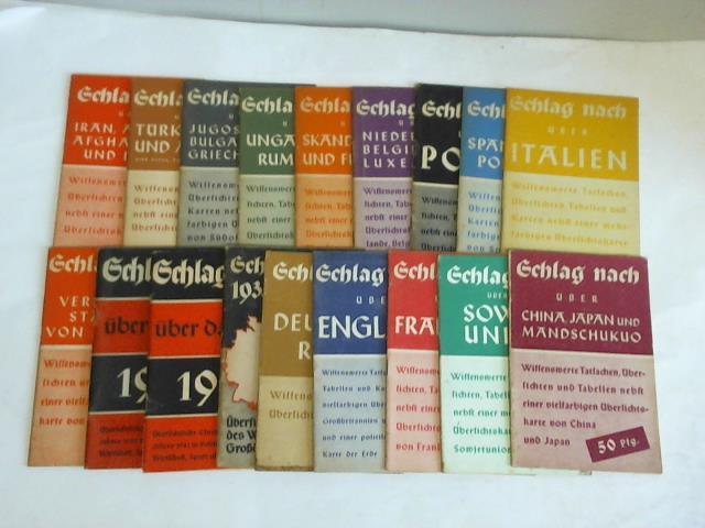 Fachschriftenleistungen des Bibliographischen Instituts (Hrsg.) - 18 Hefte der Reihe Schlag nach...