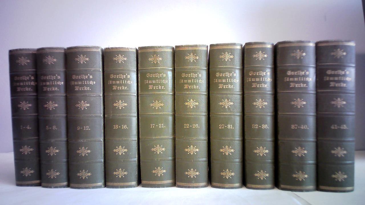 Goethe, Johann Wolfgang von - Smmtliche Werke. 45 Bnde in 10 Bnden