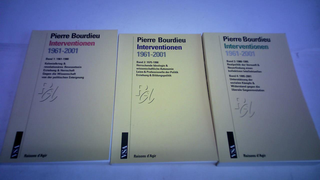 Bourdieu, Pierre - Interventionen 1961 - 2001. 4 Teile in 3 Bnden