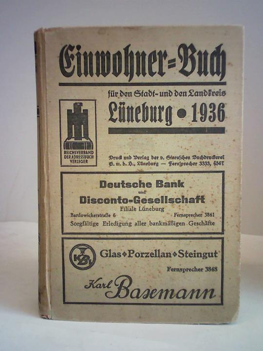 Lneburg - Einwohner-Buch 1936 fr den Stadt- und Landkreis Lneburg