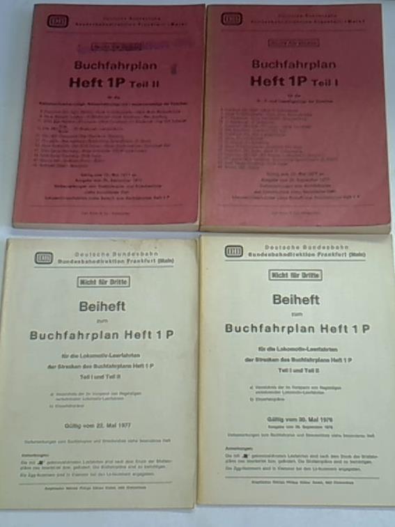 2 Bände: Buchfahrpläne Heft 1 P Teil I, Heft 1 P Teil II / Gültig vom 22. Mai 1977 an
