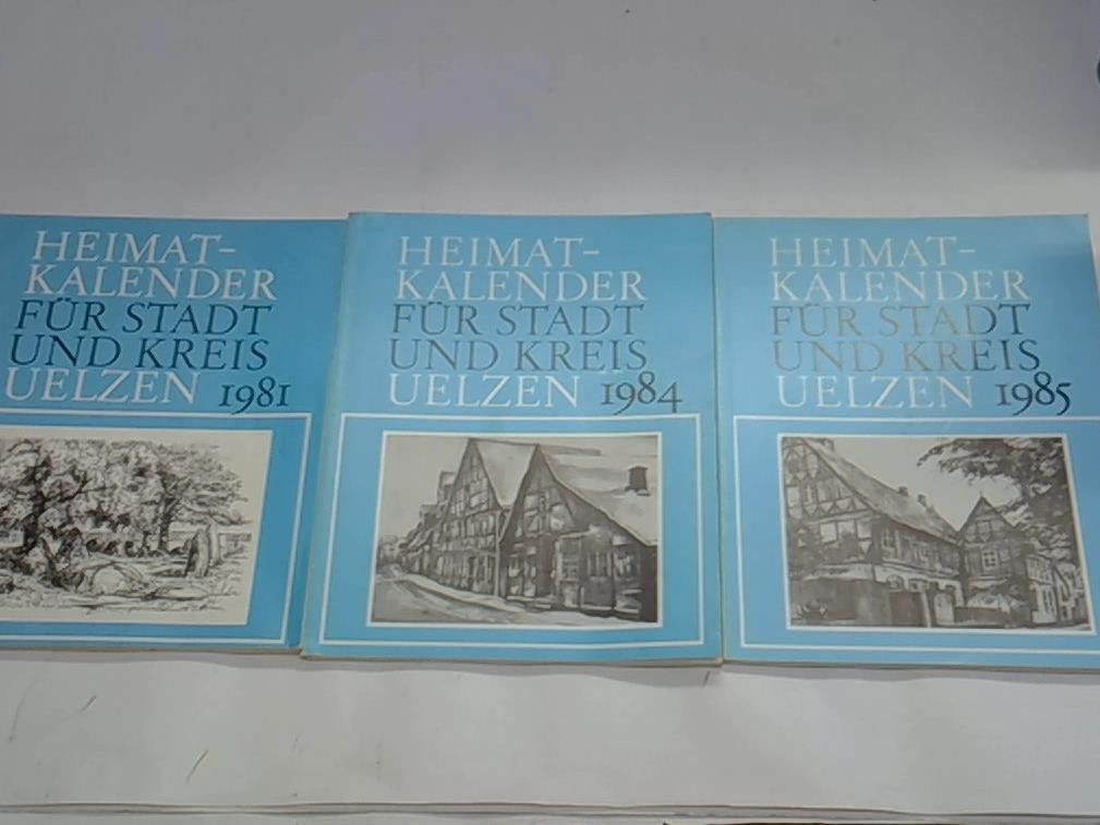 3 Hefte Heimat-Kalender für Stadt und Kreis Uelzen 1981, 1984-1985