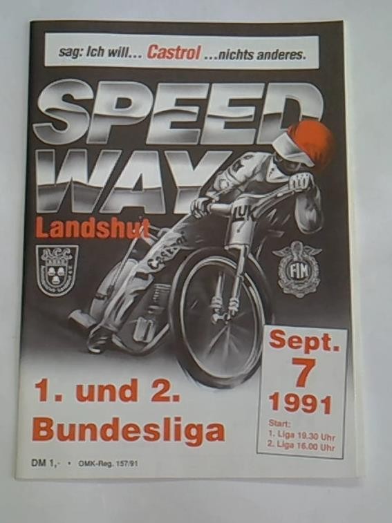 1. una 2. Bundesliga, Landshut / 7. September 1991. Programmheft