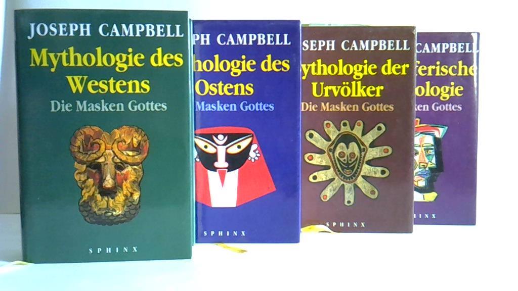 4 Bände Die Masken Gottes: Schöpferische Mythologie, Mythologie des Ostens, Mythologie des Westens &Mythologie der Urvölker