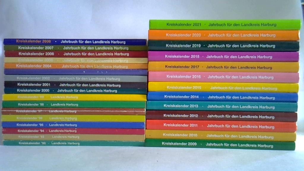 30 Bände Kreiskalender Harburg 1992-2021