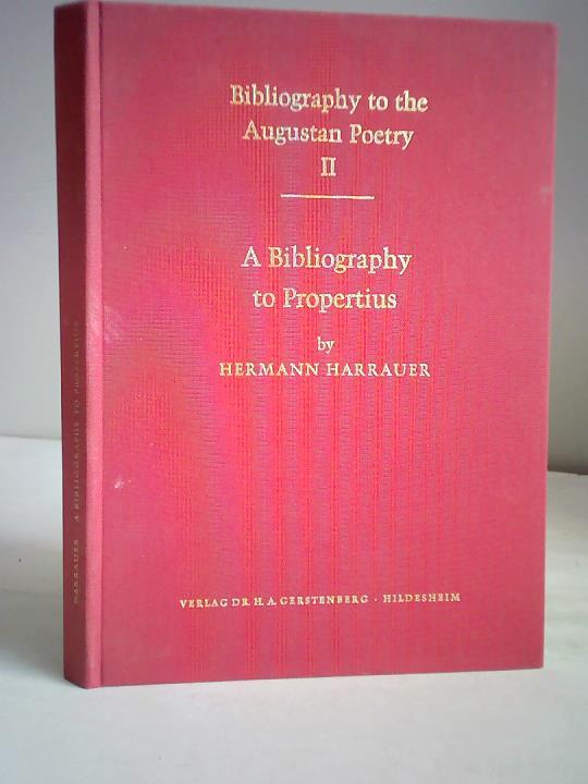 A Bibliography to Propertius