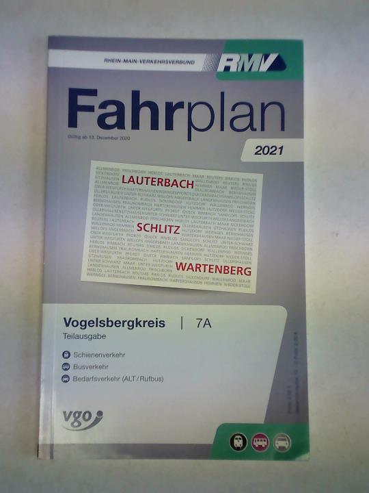 Vogelsbergkreis. Teilausgabe 7A. Fahrplan 2021. Gültig ab 13. Dezember 2020