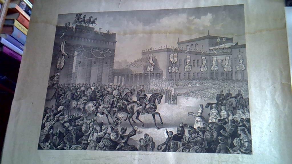 Der Einzug der Deutschen in Berlin am 16. Juni 1871. original Lithographie