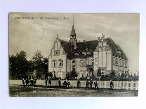 Herrmannsburg / Hannover - Postkarte: Christianschule zu Hermannsburg i. Hann.