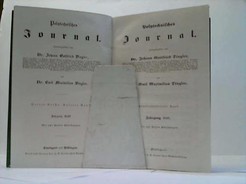 Dingler, Dr. Johann Gottfried (Hrsg.) - Polytechnisches Journal. Band 103
