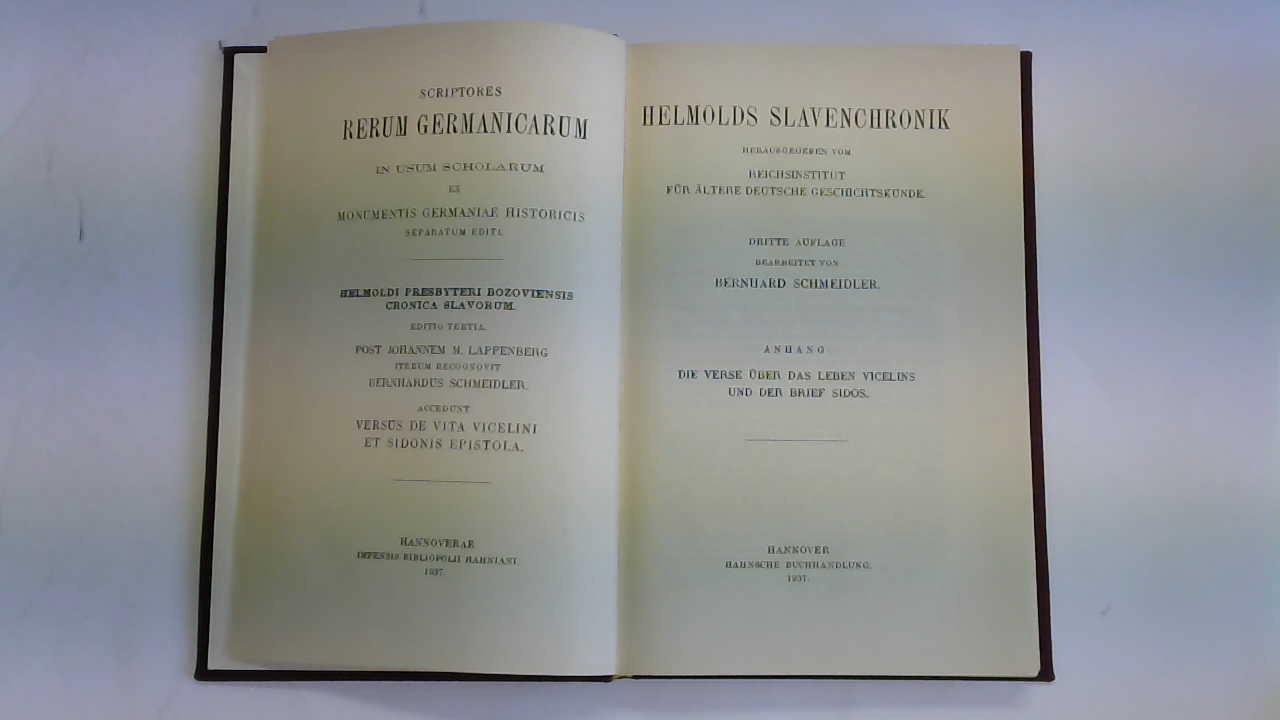 Reichsinstitut fr ltere deutsche Geschichtskunde (Hrsg.) - Helmolds Slavenchronik