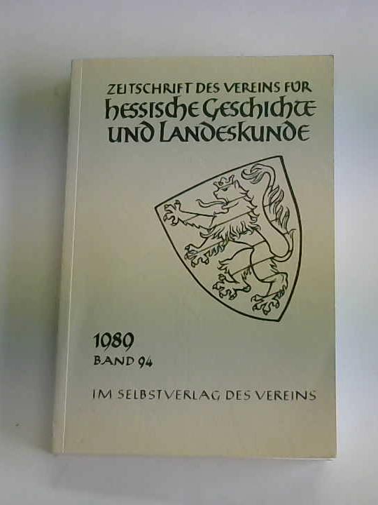 Burmeister, Helmut - Zeitschrift des Vereins fr hessische Geschichte und Landeskunde Band 94