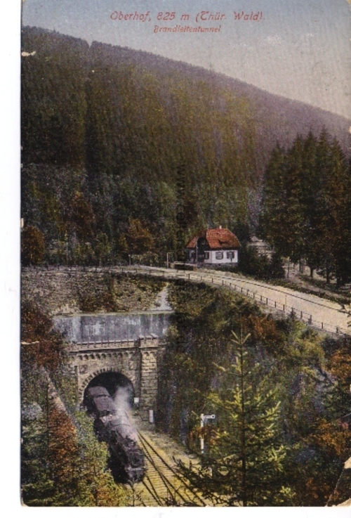 Oberhof - Postkarte. Oberhof, 825 m (Thr. Wald). Brandleitentunnel