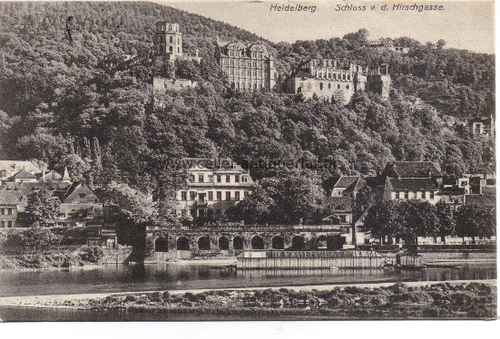 Heidelberg - Heidelberg. Schloss v. d. Hirschgasse