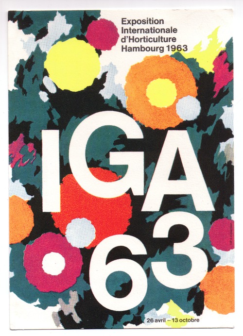 Hamburg - IGA 63 - Postkarte: Exposition Internationale d'Horticulture Hambourg 1963 - 26 avril - 13 octobre