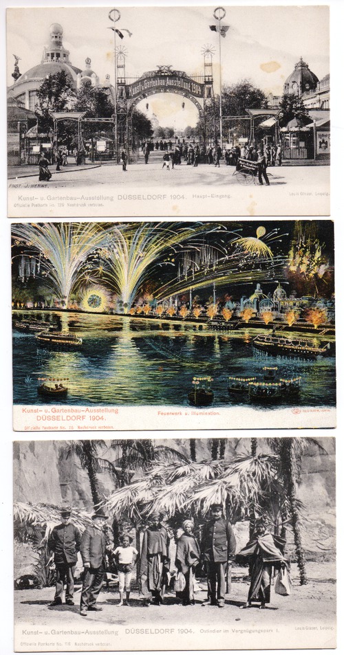 Dsseldorf - Kunst- und Gartenbau-Ausstellung Dsseldorf 1904 - Sammlung von 31 verschiedene Ansichtskarten
